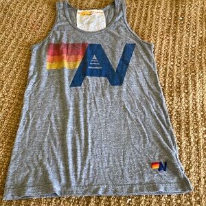 Adorablee gray Aviator Nation tank.
